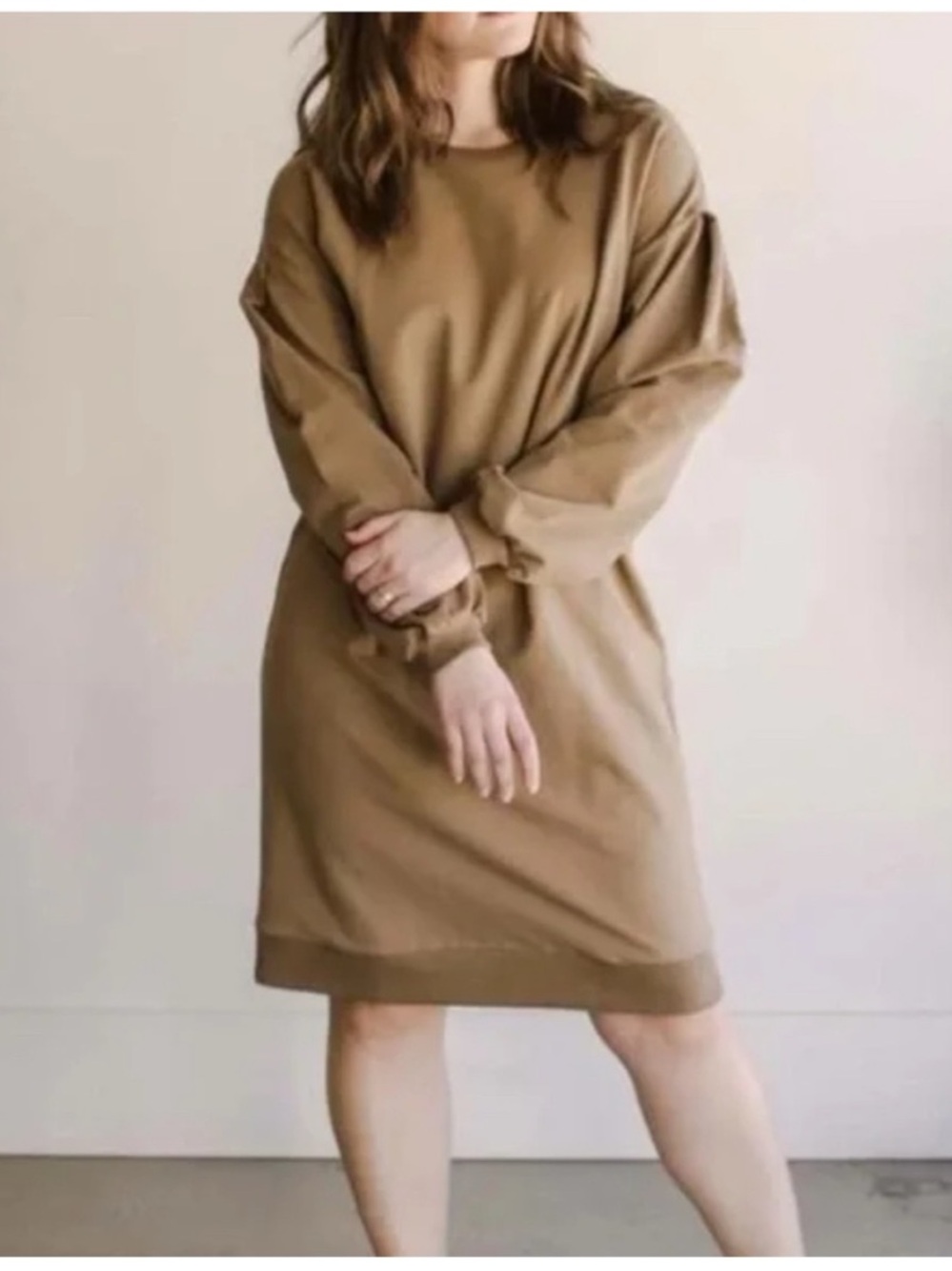 NEW The Simple Folk 8 Organic Cotton Stretch The Oversized Sweater Dress